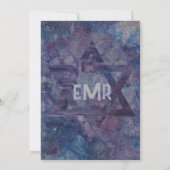 BMバーまたはバルミツワーパインターリースター 招待状 (裏面)