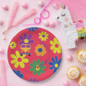 BMバーまたはバルミツワーフラワー紙プレート ペーパープレート (パーティー)