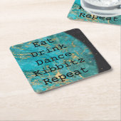 BMバーまたはバルミツワー外部空間 スクエアペーパーコースター (アングル)