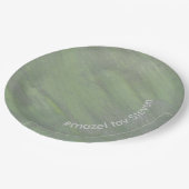 BMバーまたはバルミツワー紙プレートグリーン ペーパープレート (アングル)