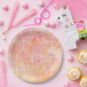 BMバーまたはバルミツワー紙プレートシンプル微妙 ペーパープレート (パーティー)