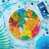 BMバーまたはバルミツワー紙プレートスプラッシュ色 ペーパープレート (パーティー)