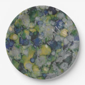 BMバーまたはバルミツワー紙プレートブルースシルバーズ ペーパープレート (正面)