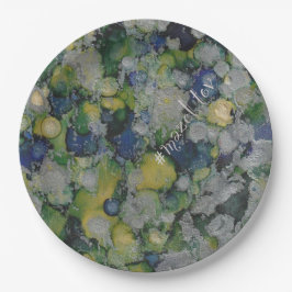 BMバーまたはバルミツワー紙プレートブルースシルバーズ ペーパープレート