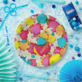 BMバーまたはバルミツワー紙プレート紙吹雪 ペーパープレート (パーティー)