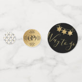 BMバーまたはバルミツワー紙吹雪エレガント金ゴールドブラック コンフェッティ (裏面)