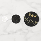 BMバーまたはバルミツワー紙吹雪エレガント金ゴールド星 コンフェッティ (裏面)