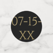 BMバーまたはバルミツワー紙吹雪エレガント金ゴールド星 コンフェッティ (スモール正面)