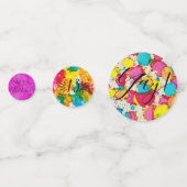 BMバーまたはバルミツワー紙吹雪スプラッシュのカラー コンフェッティ (裏面)