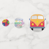 BMバーまたはバルミツワー紙吹雪Groovy花 コンフェッティ (裏面)