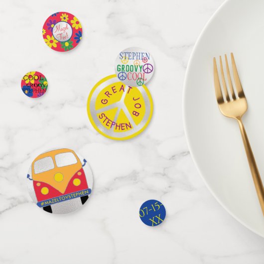 BMバーまたはバルミツワー紙吹雪Groovy花 コンフェッティ (グループ)