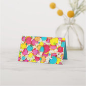 BMバーまたはバルミツワーAスプラッシュ・オブ・カラー座席表 プレイスカード (裏面)