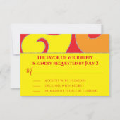 BMバーまたはバルミツワーRSVP Silvery Swirls 出欠カード (正面)