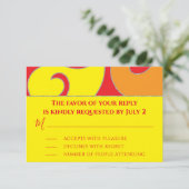 BMバーまたはバルミツワーRSVP Silvery Swirls 出欠カード (スタンド正面)