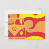 BMバーまたはバルミツワーRSVP Silvery Swirls 出欠カード (裏面)