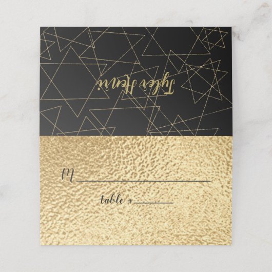 BMバーアンバルミツワー金ゴールドスター座席表 プレイスカード (外部開封)