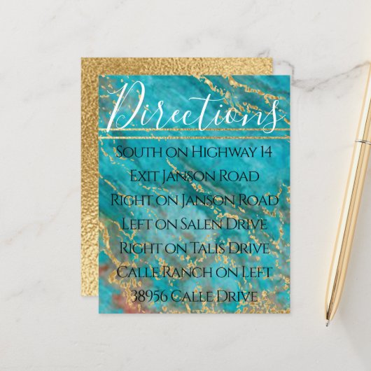 BMバーバルミツワーアウトこのワールドディレクションカード (正面/裏面インサイチュ)