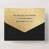 BMバーバルミツワーエレガント金ゴールド オールインワン招待状 (裏面)