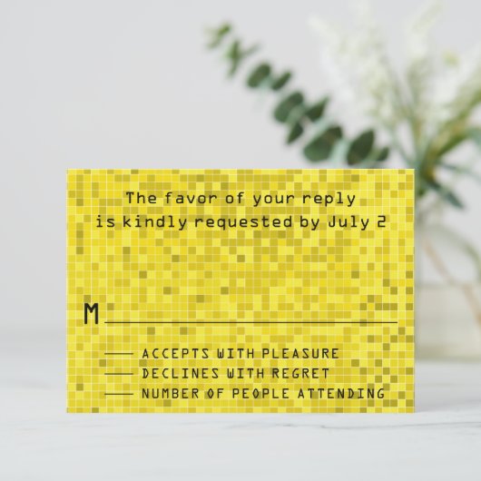 BMバーバルミツワーエンクロージャRSVPカードゲームオン 出欠カード (スタンド正面)