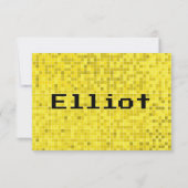 BMバーバルミツワーエンクロージャRSVPカードゲームオン 出欠カード (裏面)