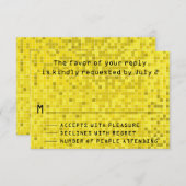 BMバーバルミツワーエンクロージャRSVPカードゲームオン 出欠カード (正面/裏面)