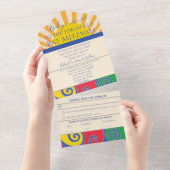 BMバーバルミツワーオールインワン招待状旋回 オールインワン招待状 (貼ってはがせる)