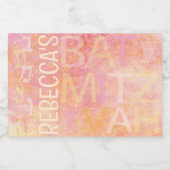 BMバーバルミツワーシンプル微妙ミニ スパークリングワインラベル (シングルラベル)