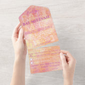 BMバーバルミツワーシンプル オールインワン招待状 (貼ってはがせる)