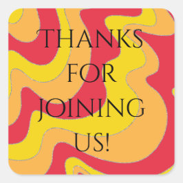 BMバーバルミツワーステッカーズスクエアグリタリーウェーブ スクエアシール