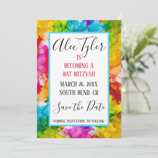 BMバーバルミツワースプラッシュ色の保存日付 セーブザデート (スタンド正面)