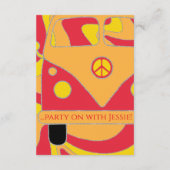 BMバーバルミツワー披露宴カードウェーブ エンクロージャーカード (裏面)