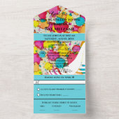 BMバーバルミツワー紙吹雪タルライト オールインワン招待状 (内側)