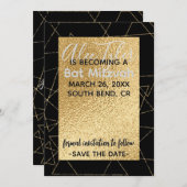 BMバーバルミツワー金ゴールドスター セーブザデート (正面/裏面)