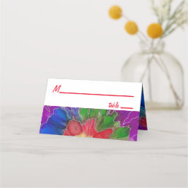 BMバー及びバルミツワー絞り染めデザイン座席表 プレイスカード