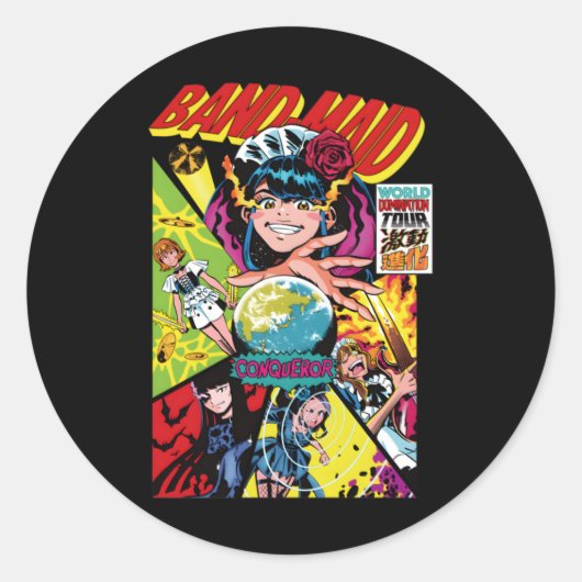 Bm世界征服ツアーステッカー ラウンドシール (正面)