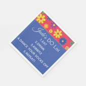 BM（バル・ミツバまたはバット・ミツバの）花柄のナプキン スタンダードランチョンナプキン (角)