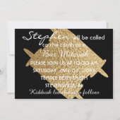 BM Bat Mitzvah Bar Mitzvah Gold Torah 5 x 7 招待状 (正面)