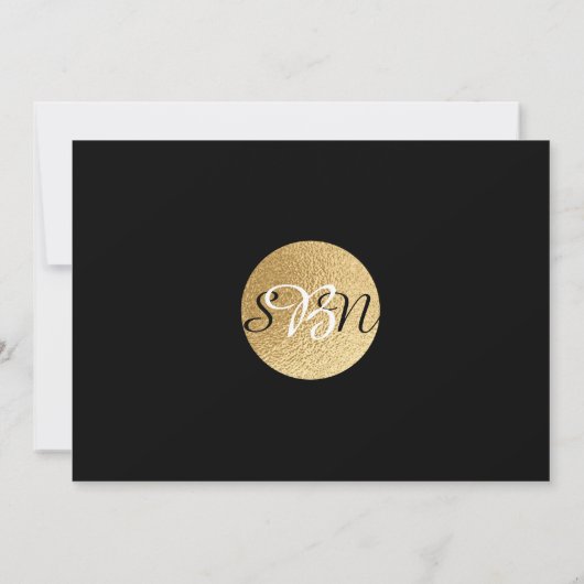 BM Bat Mitzvah Bar Mitzvah Gold Torah 5 x 7 招待状 (裏面)