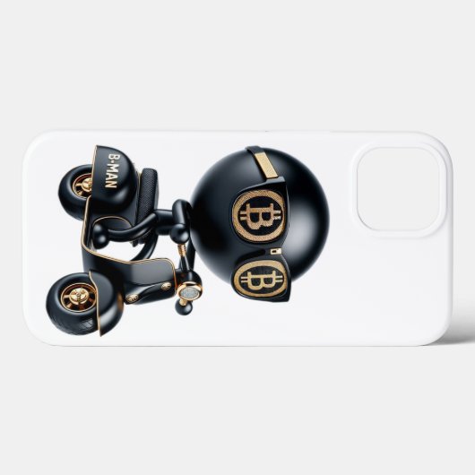  Bman on a Scooter, Bitcoin, by Natasha Us   Case-Mate iPhoneケース (裏面 (横))