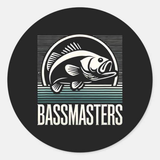 Bmastersレトロ魚釣り – パーフェクトフォーアングラーズ ラウンドシール (正面)