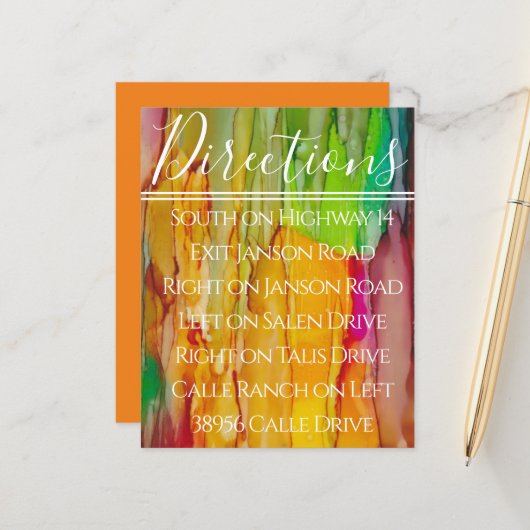 BMBarバルミツワーカラー方向カードのスプラッシュ (正面/裏面インサイチュ)