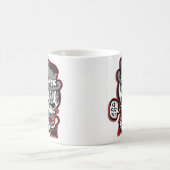 BMCの灰色のスカルのロゴ コーヒーマグカップ (中央)