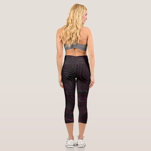 BModern Topographic Yoga Pants カプリレギンス (裏面)