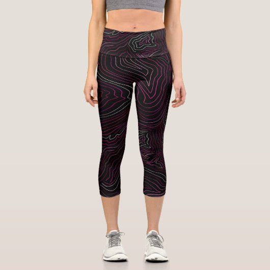 BModern Topographic Yoga Pants カプリレギンス (正面)