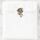 BMSC Santa's Little Helper小妖精や小人ステッカー、V1 ラウンドシール (バッグ)