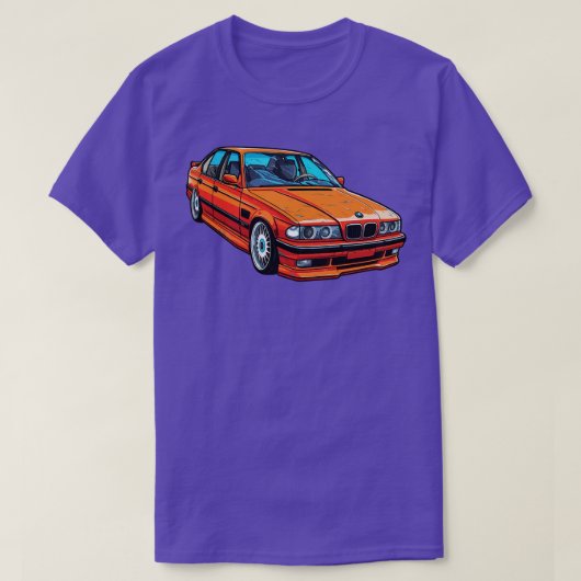Bmwがe38を下降 Tシャツ (デザイン正面)