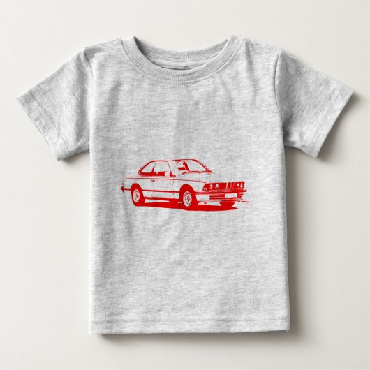BMWのクラシックな赤 ベビーTシャツ (正面)