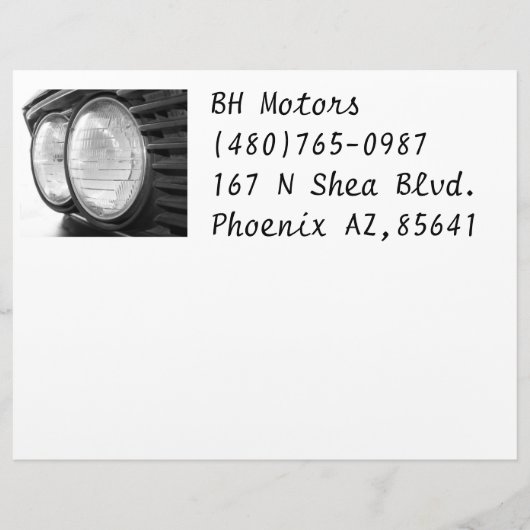 BMWヘッドライトのレターヘッド レターヘッド (正面)