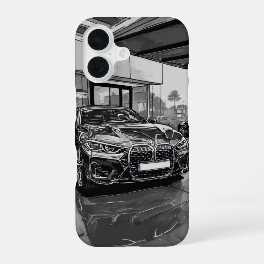BMW - シャドウグリル・ドミナンス iPhone 16ケース (裏面)