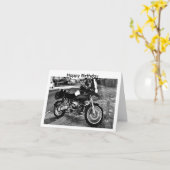 BMW バイク 誕生日 カード (黄色い花)
